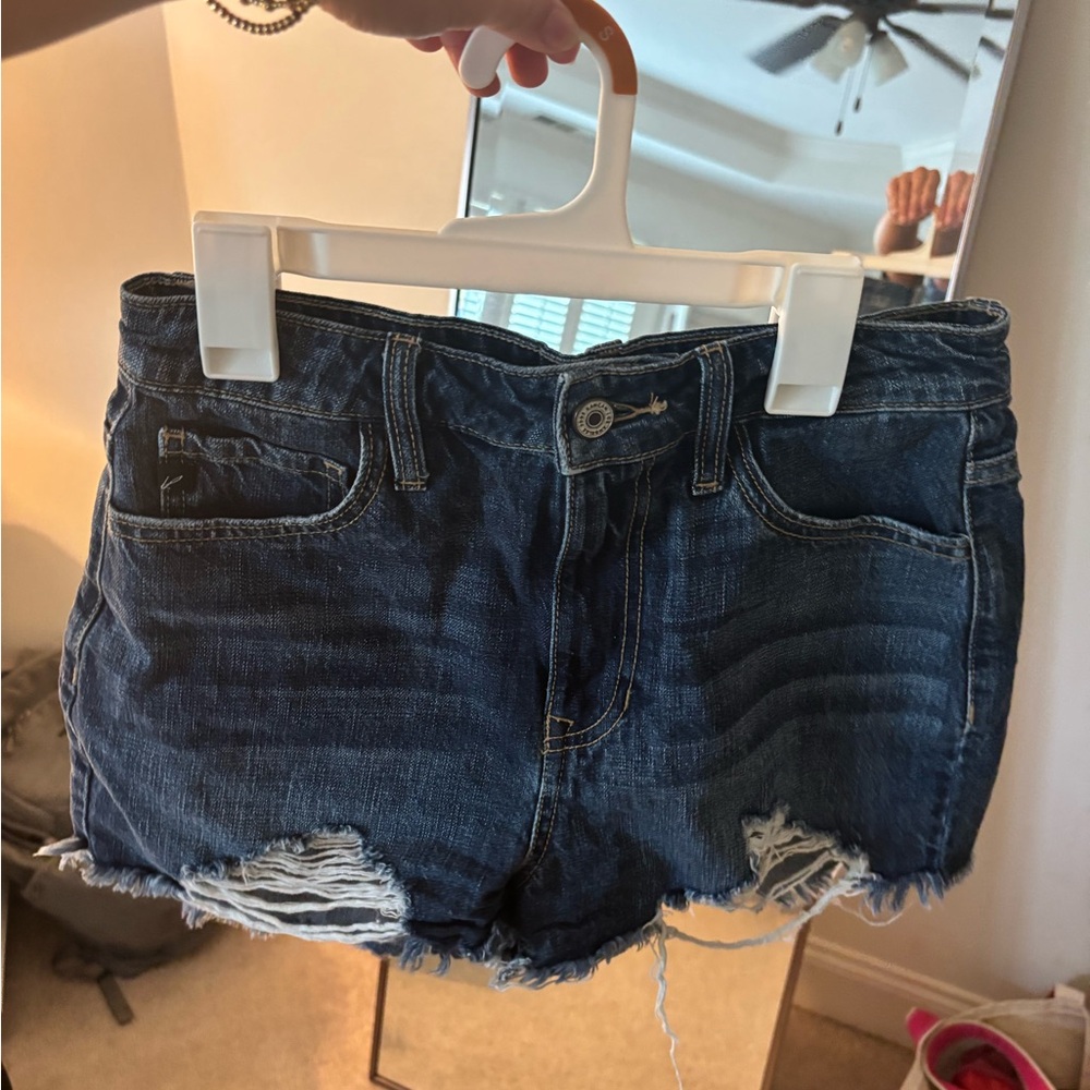 KanCan Blue Distressed Jean Shorts